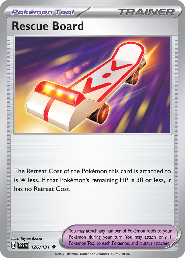 (126/131) Pokemon TCG Prismatic Evolutions: Additionals Single: Rescue Board Uncommon (Poke Ball)