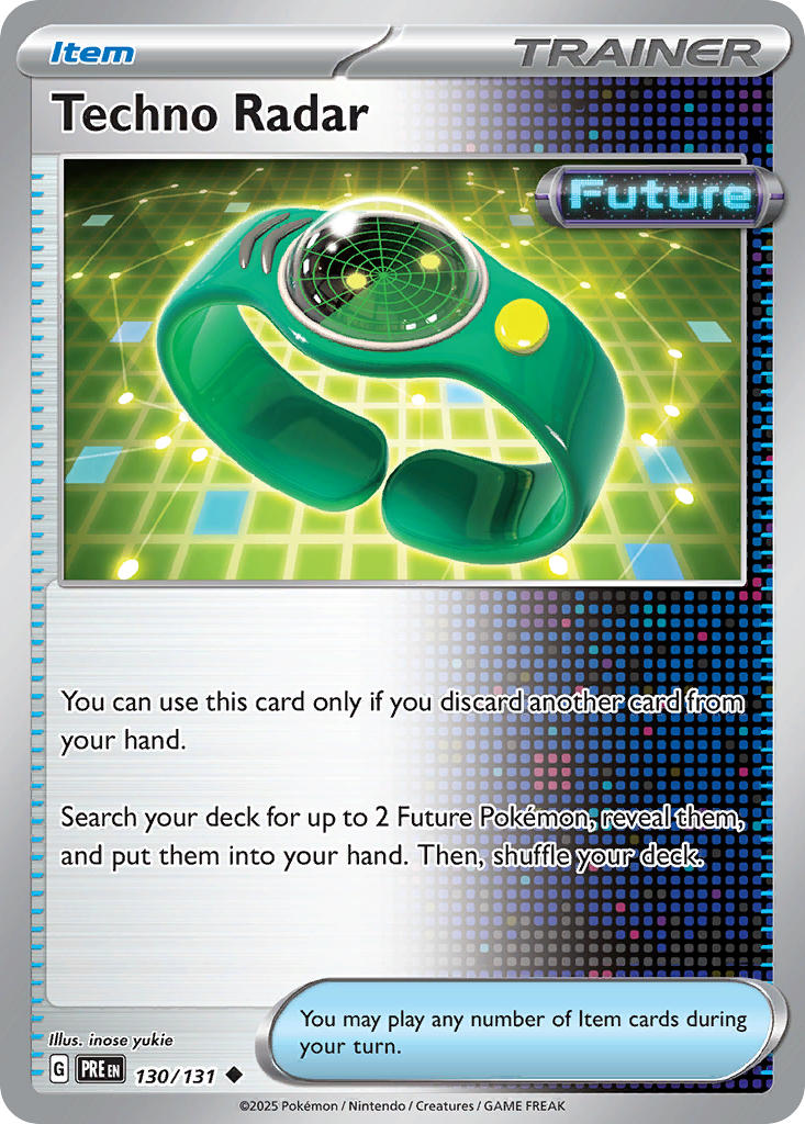 (130/131) Pokemon TCG Prismatic Evolutions: Additionals Single: Techno Radar Uncommon (Poke Ball)