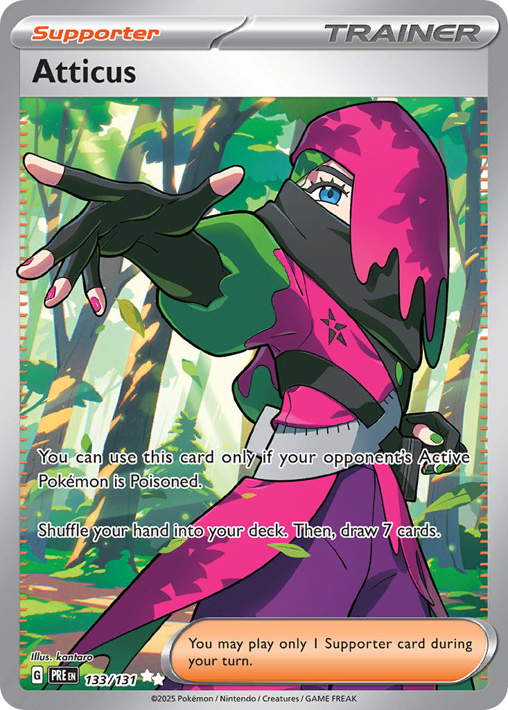 (133/131) Pokemon TCG Prismatic Evolutions Single: Atticus Ultra Rare