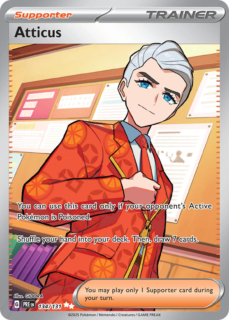 (134/131) Pokemon TCG Prismatic Evolutions Single: Atticus Ultra Rare