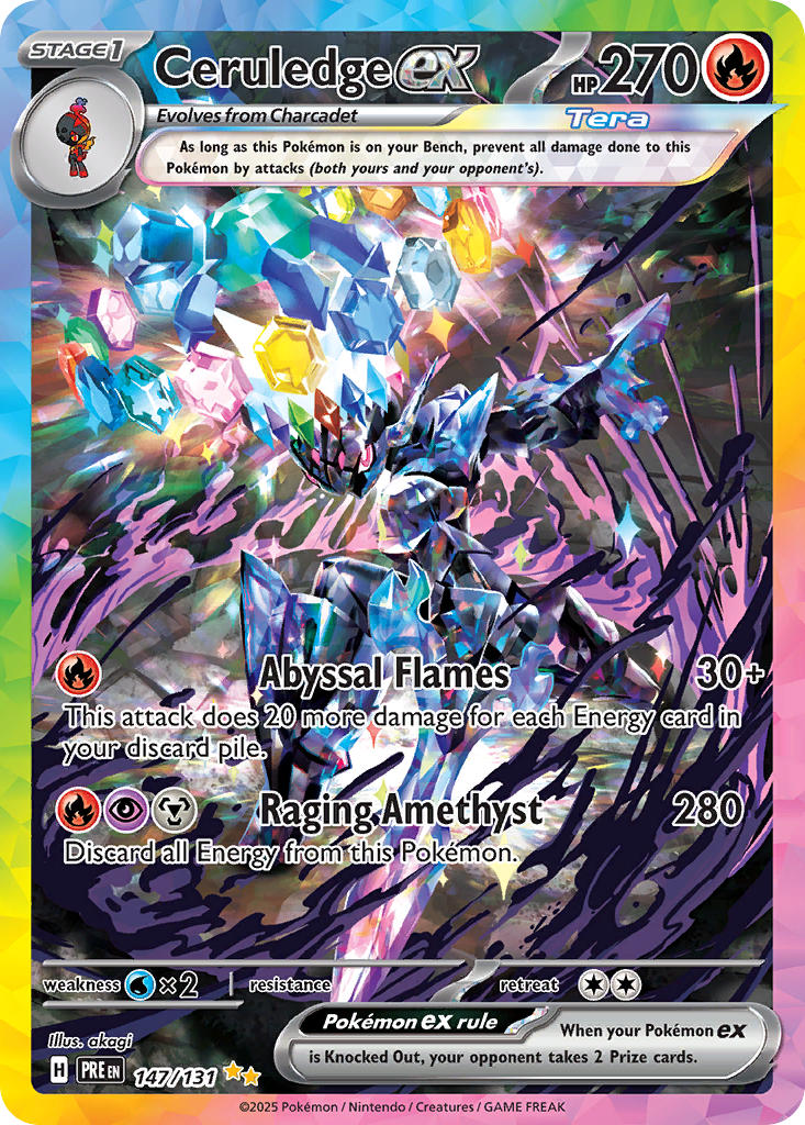 (147/131) Pokemon TCG Prismatic Evolutions Single: Ceruledge ex Special Illustration Rare