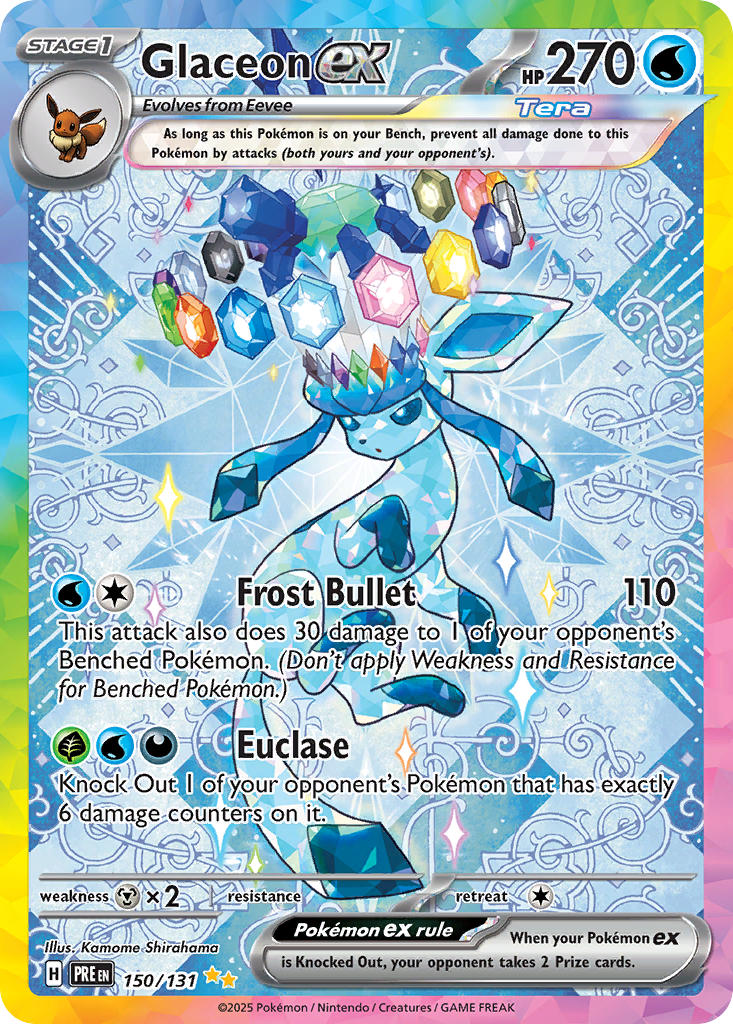 (150/131) Pokemon TCG Prismatic Evolutions Single: Glaceon ex Special Illustration Rare