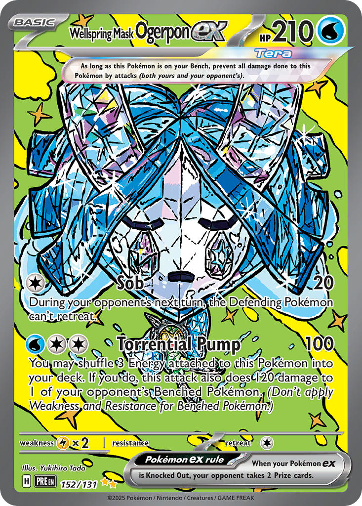 (152/131) Pokemon TCG Prismatic Evolutions Single: Wellspring Mask Ogerpon ex Special Illustration Rare