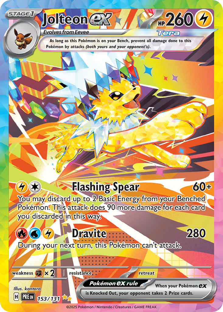 (153/131) Pokemon TCG Prismatic Evolutions Single: Jolteon ex Special Illustration Rare