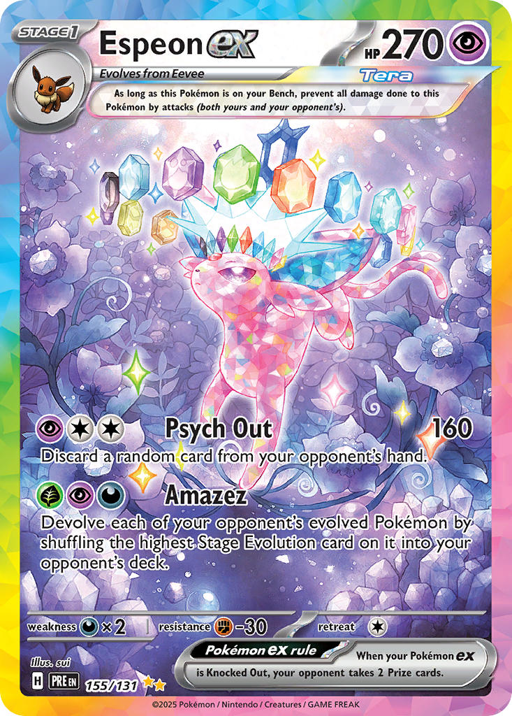 (155/131) Pokemon TCG Prismatic Evolutions Single: Espeon ex Special Illustration Rare