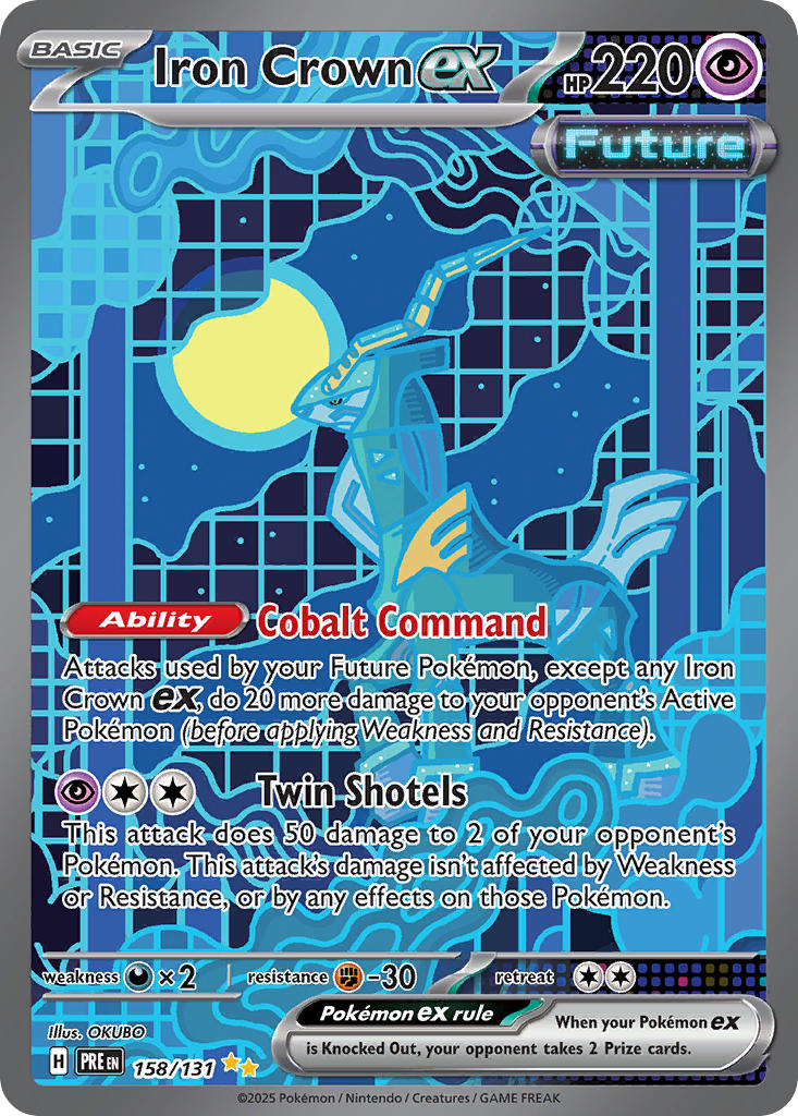 (158/131) Pokemon TCG Prismatic Evolutions Single: Iron Crown ex Special Illustration Rare