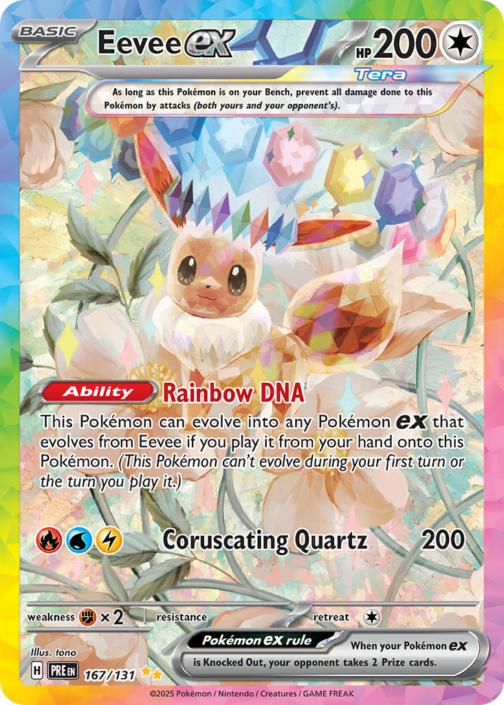 (167/131) Pokemon TCG Prismatic Evolutions Single: Eevee ex Special Illustration Rare