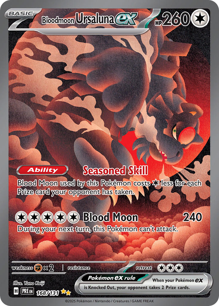 (168/131) Pokemon TCG Prismatic Evolutions Single: Bloodmoon Ursaluna ex Special Illustration Rare