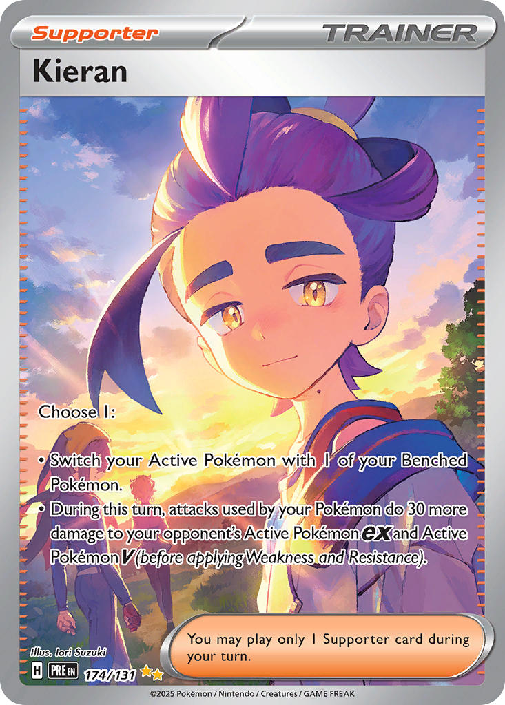 (174/131) Pokemon TCG Prismatic Evolutions Single: Kieran Special Illustration Rare