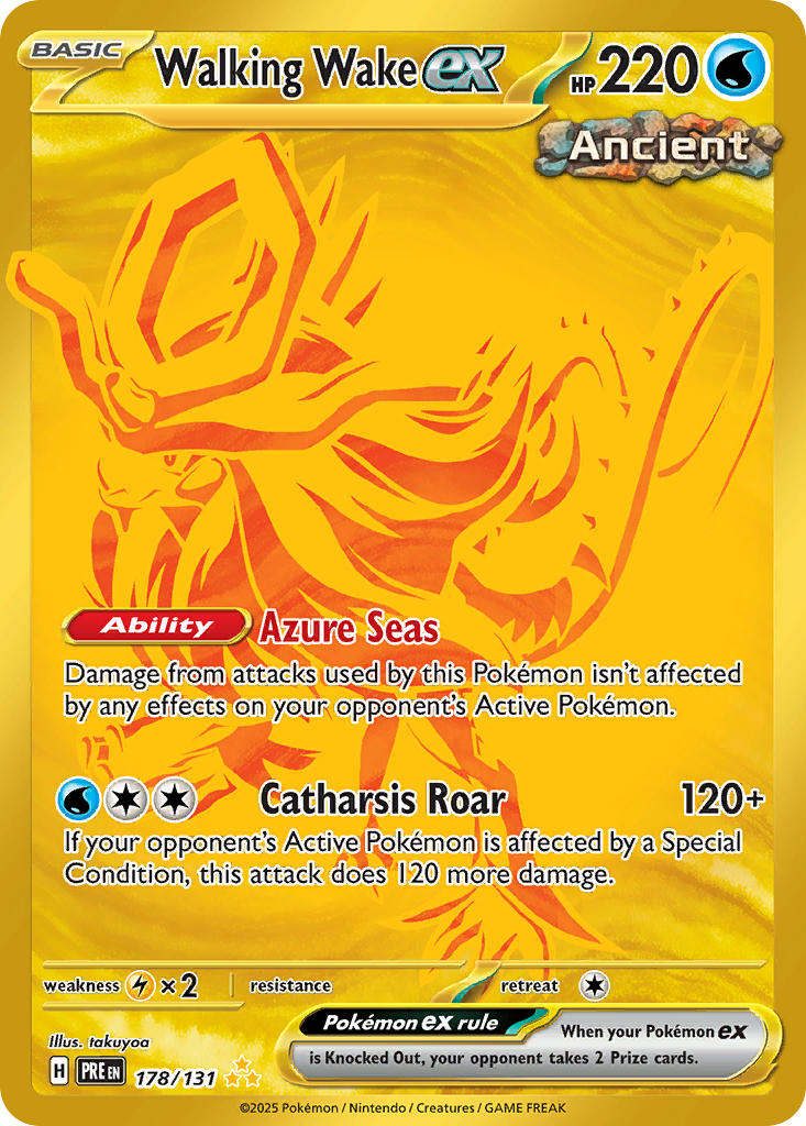 (178/131) Pokemon TCG Prismatic Evolutions Single: Walking Wake ex Secret Rare