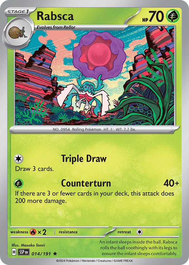 (014/191) Pokemon TCG Surging Sparks Single: Rabsca Rare
