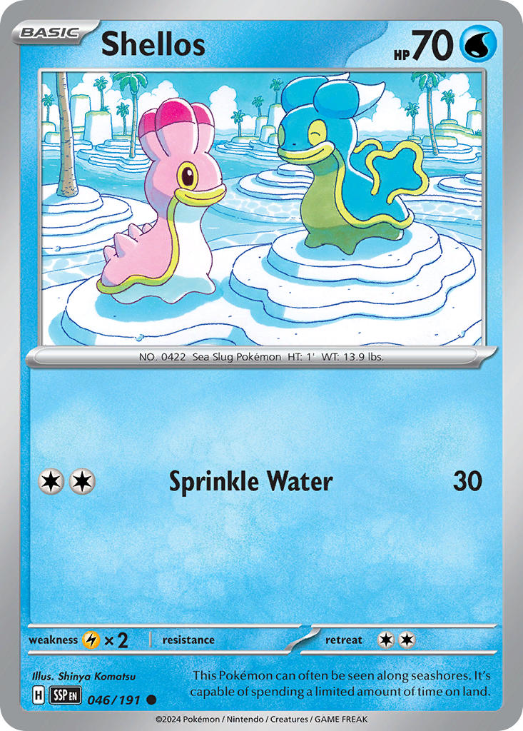 (046/191) Pokemon TCG Surging Sparks Single: Shellos Common