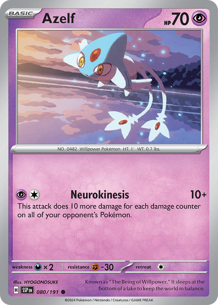 (080/191) Pokemon TCG Surging Sparks Single: Azelf Common