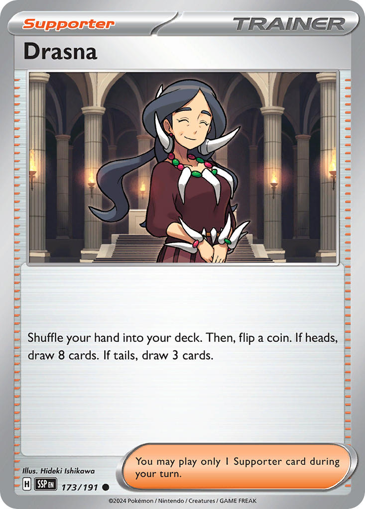(173/191) Pokemon TCG Surging Sparks Single: Drasna Common