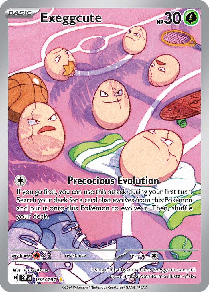 (192/191) Pokemon TCG Surging Sparks Single: Exeggcute Illustration Rare