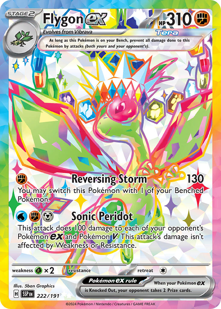 (222/191) Pokemon TCG Surging Sparks Single: Flygon ex Ultra Rare