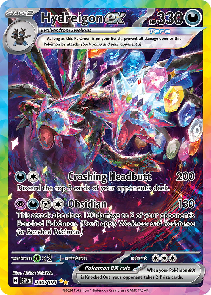 (240/191) Pokemon TCG Surging Sparks Single: Hydreigon ex Special Illustration Rare