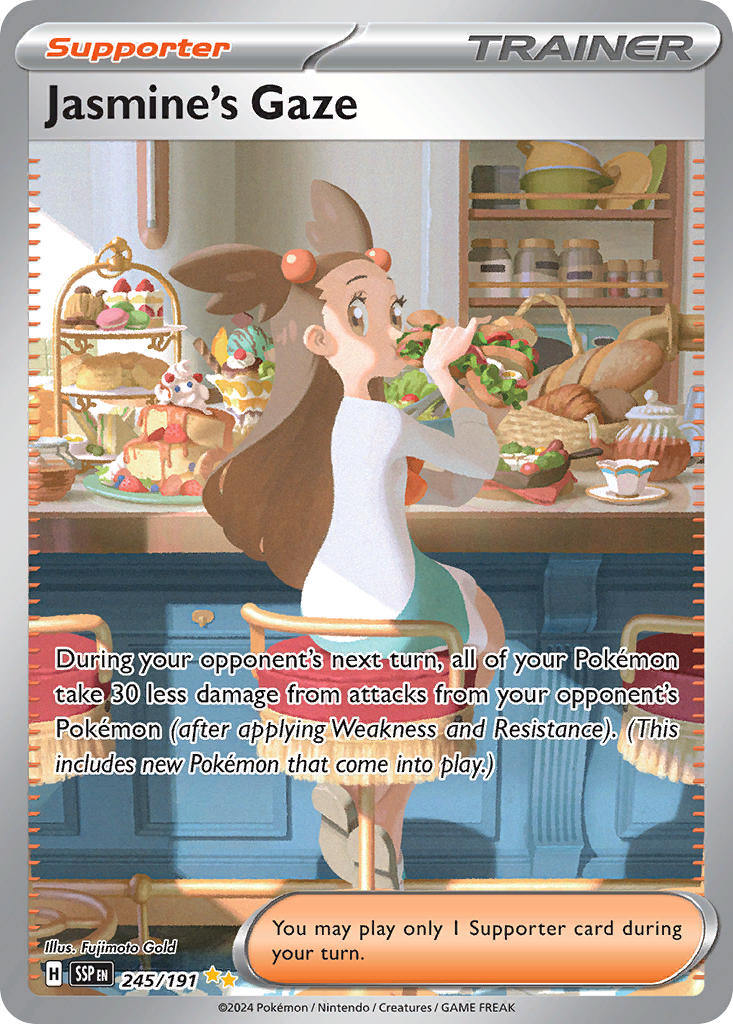 (245/191) Pokemon TCG Surging Sparks Single: Jasmine's Gaze Special Illustration Rare