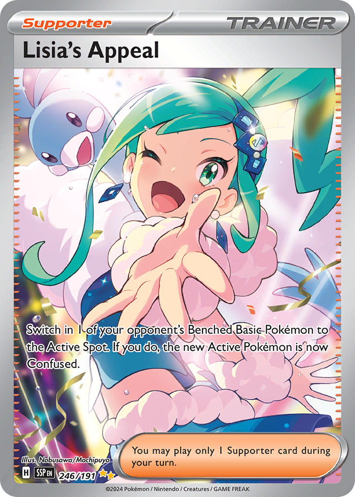 (246/191) Pokemon TCG Surging Sparks Single: Lisia's Appeal Special Illustration Rare