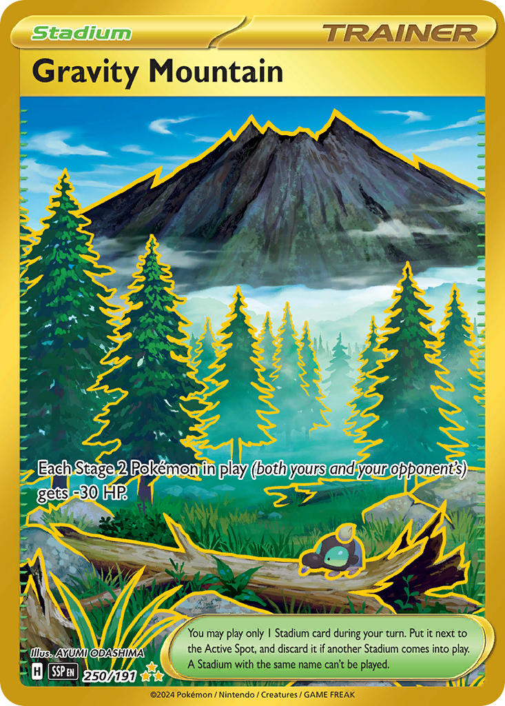(250/191) Pokemon TCG Surging Sparks Single: Gravity Mountain Secret Rare