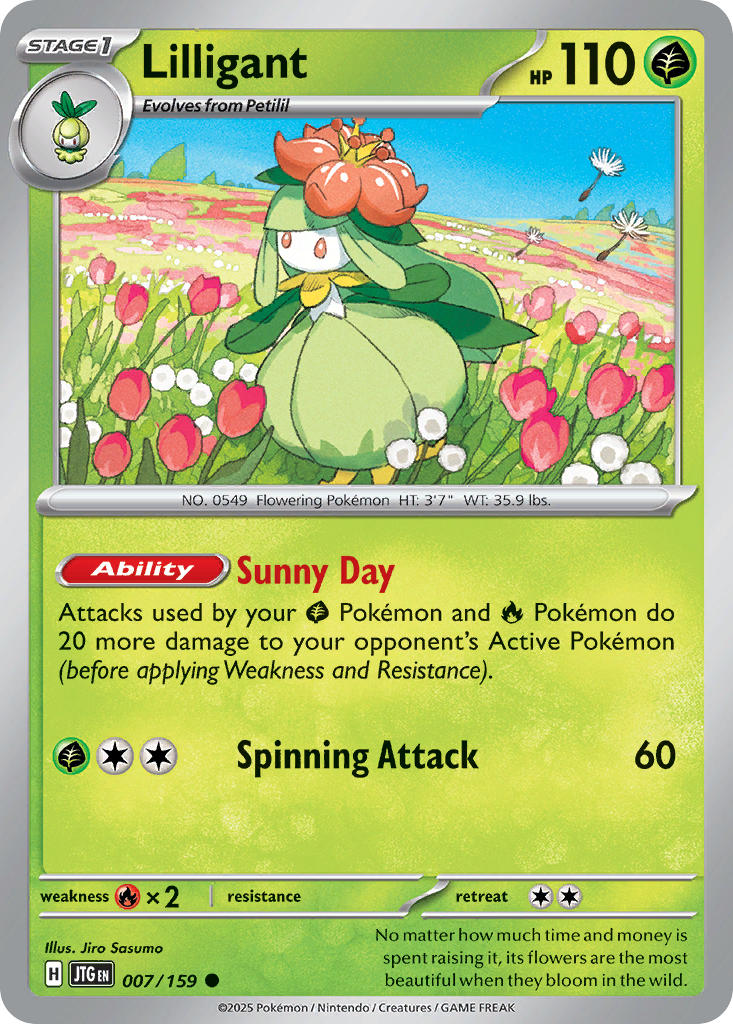 (007/159) Pokemon TCG Journey Together Single: Lilligant Common