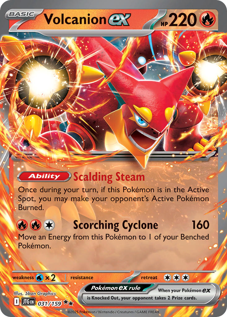 031/159) Pokemon TCG Journey Together Single: Volcanion ex Double Rar Puca Puca Games 031/159) Pokemon TCG Journey Together Single: Volcanion ex Double Rar Puca Puca Games