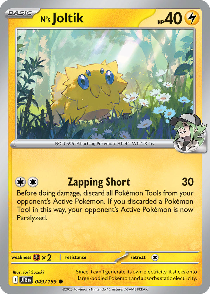 (049/159) Pokemon TCG Journey Together Single: N's Joltik Common