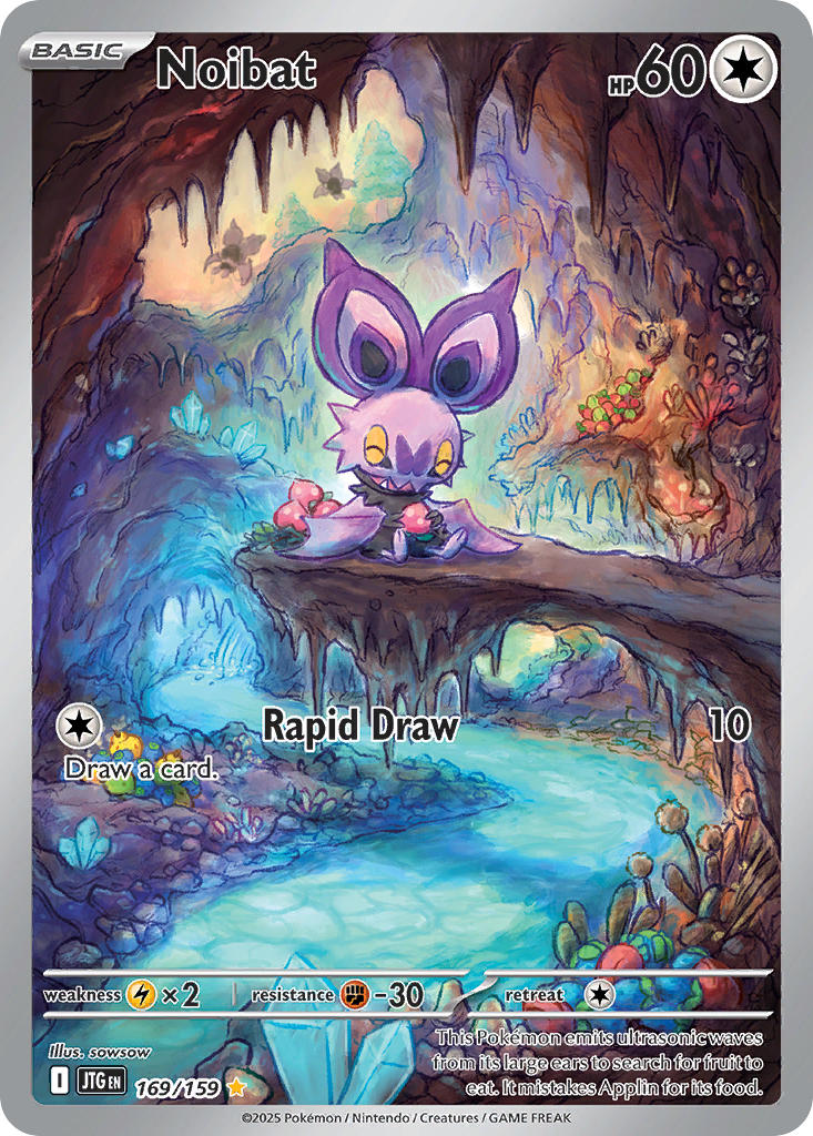 (169/159) Pokemon TCG Journey Together Single: Noibat Illustration Rare