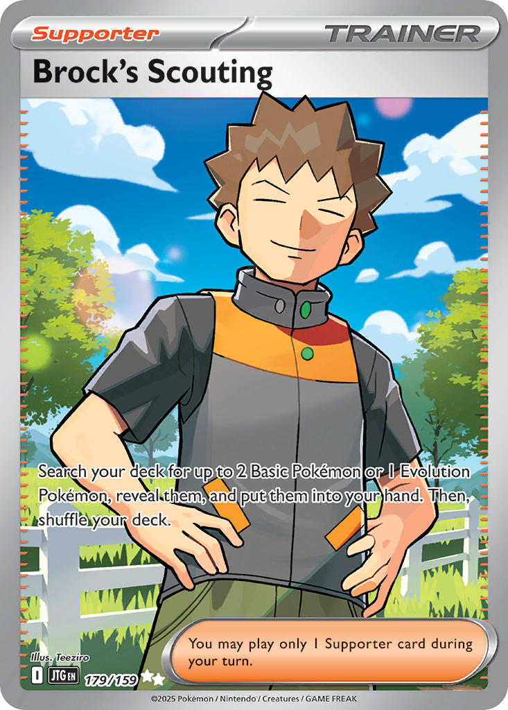 (179/159) Pokemon TCG Journey Together Single: Brock's Scouting Ultra Rare