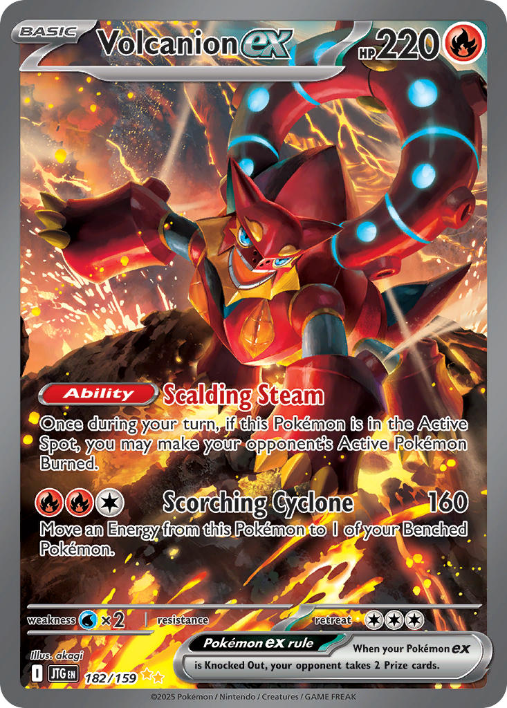 (182/159) Pokemon TCG Journey Together Single: Volcanion ex Special Illustration Rare
