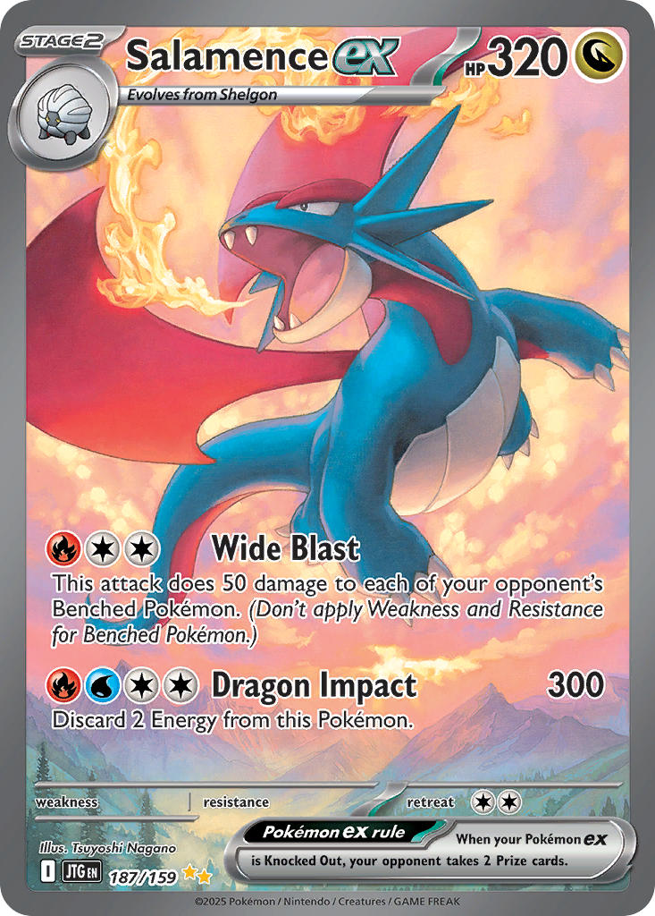 (187/159) Pokemon TCG Journey Together Single: Salamence ex Special Illustration Rare