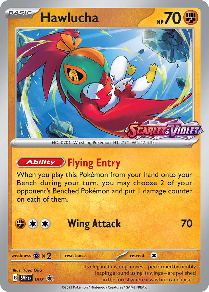 (007/ ) Pokemon TCG SV Black Star Promos Single: Hawlucha Promo