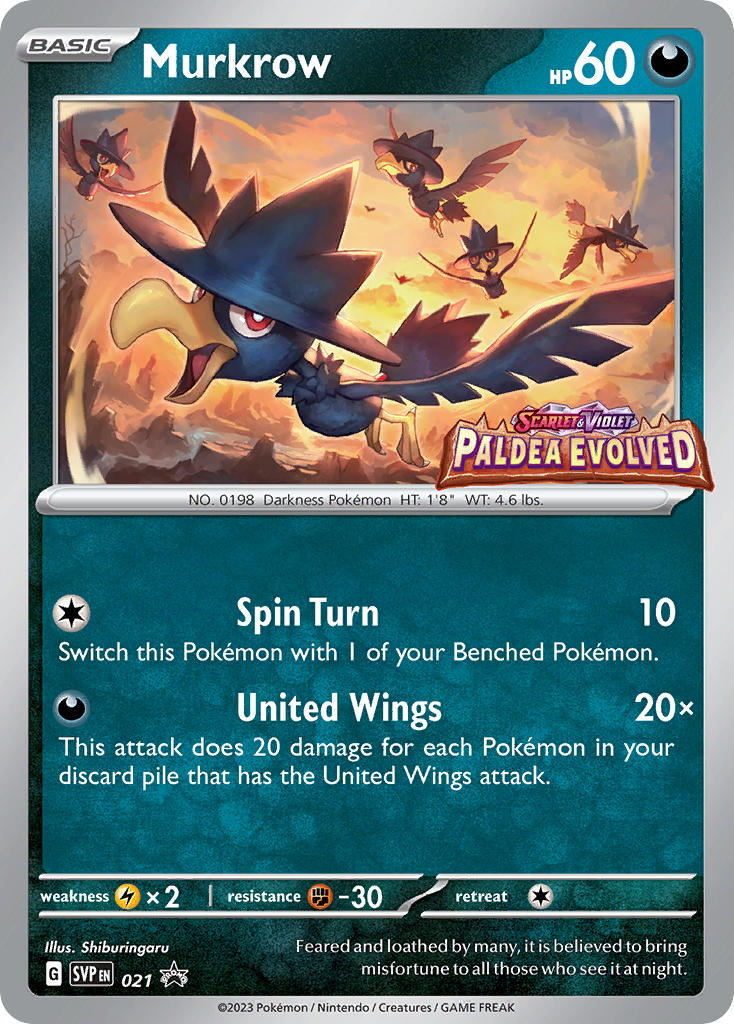 (021/ ) Pokemon TCG SV Black Star Promos Single: Murkrow Promo