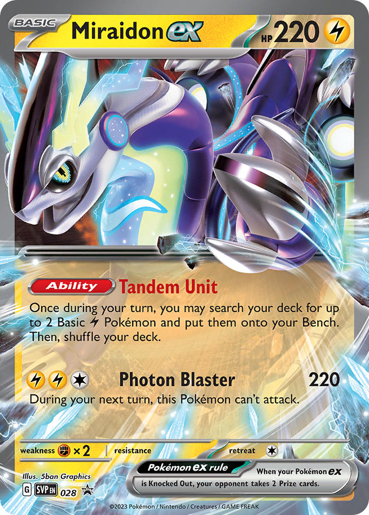 (028/ ) Pokemon TCG SV Black Star Promos Single: Miraidon ex Promo