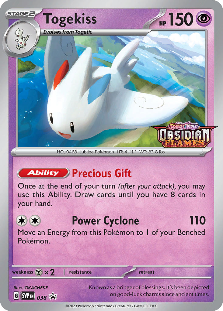 (038/ ) Pokemon TCG SV Black Star Promos Single: Togekiss Promo