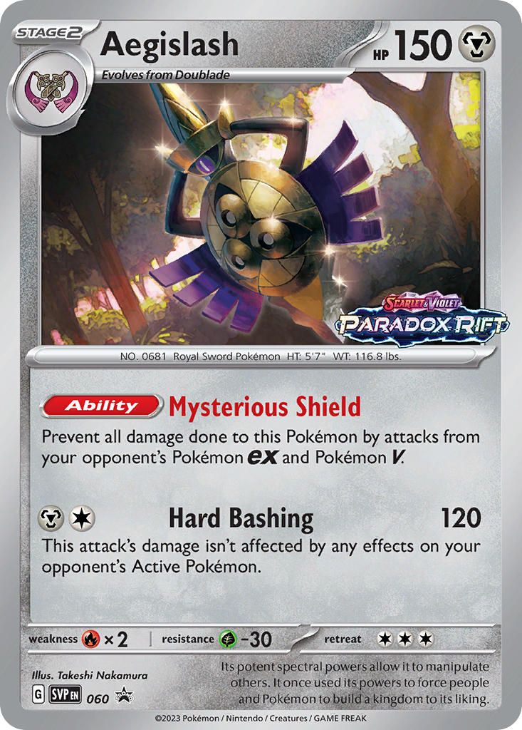 (060) Pokemon TCG SV Black Star Promos Single: Aegislash Promo