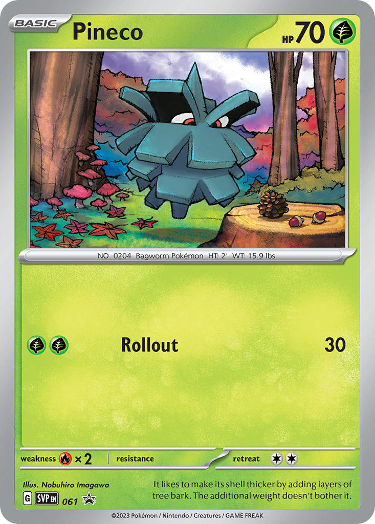 (061) Pokemon TCG SV Black Star Promos Single: Pineco Promo