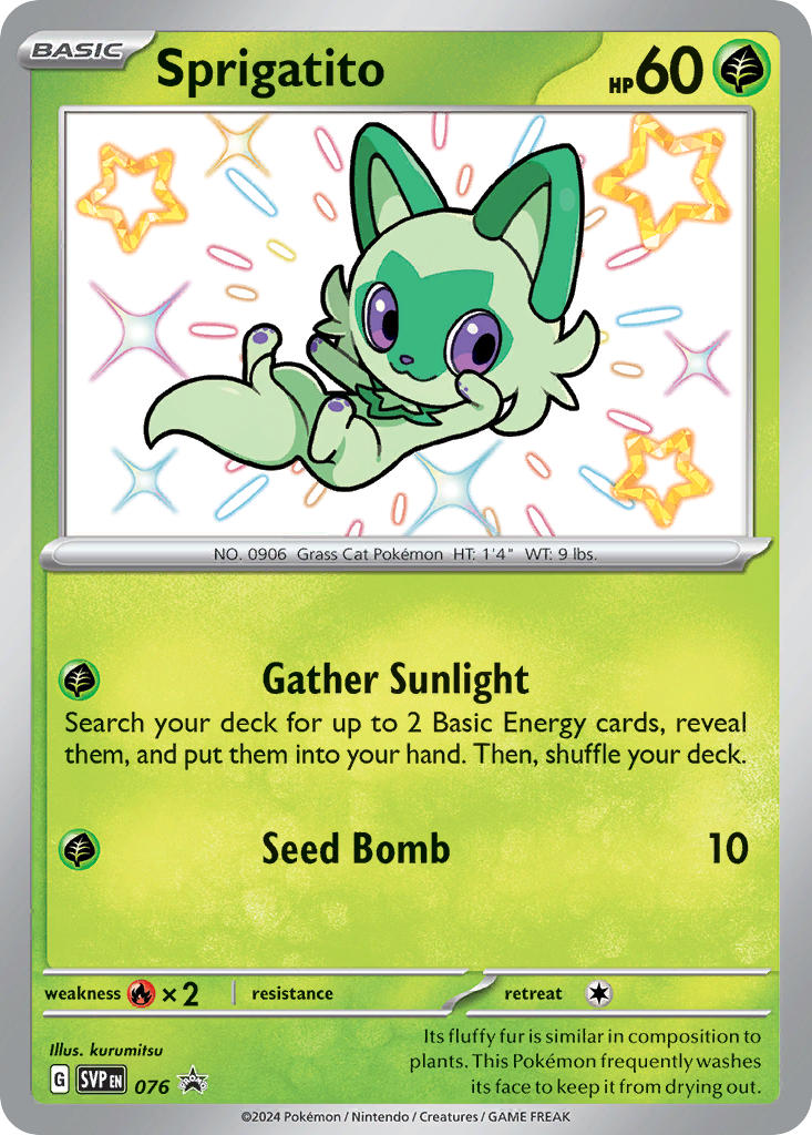 (076) Pokemon TCG SV Black Star Promos Single: Sprigatito Promo