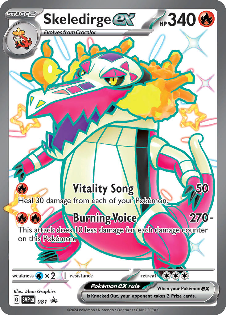 (081) Pokemon TCG SV Black Star Promos Single: Skeledirge ex Promo