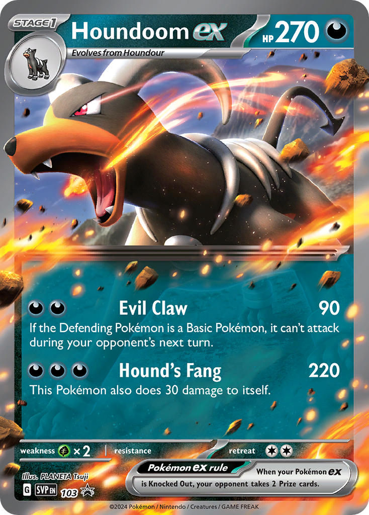 (103) Pokemon TCG SV Black Star Promos Single: Houndoom ex Promo