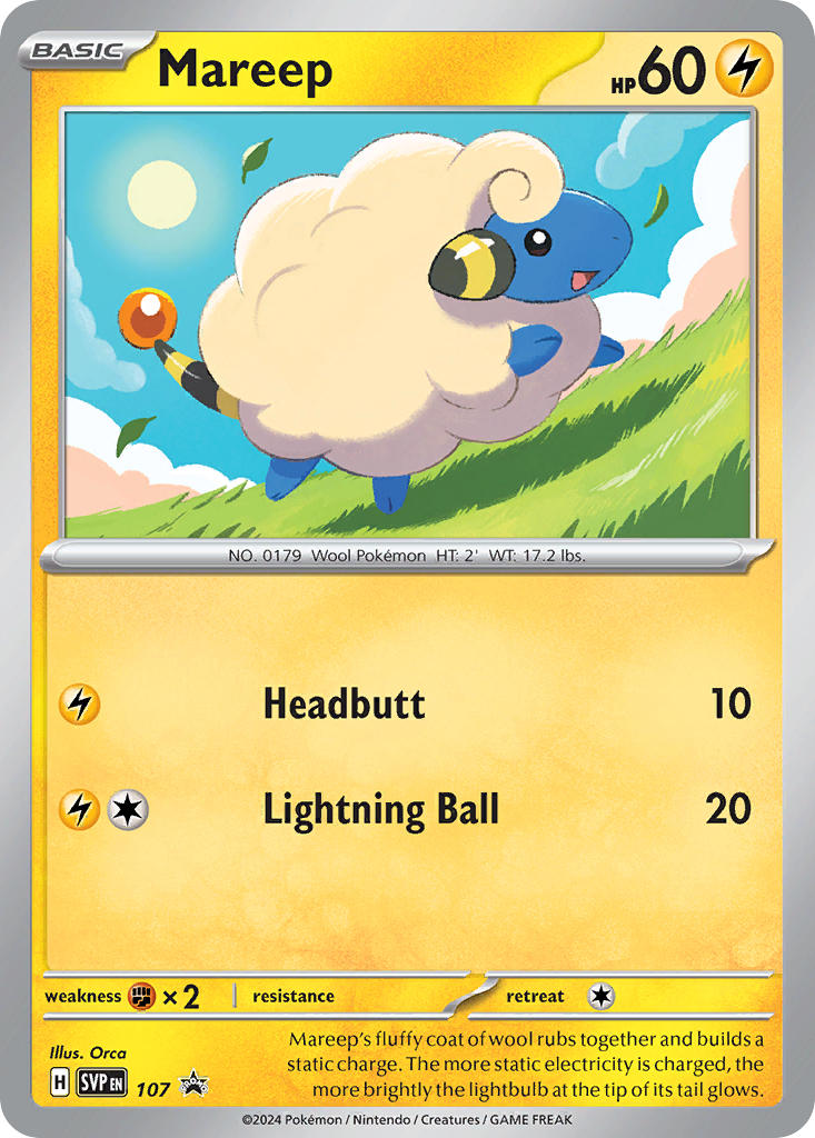 (107) Pokemon TCG SV Black Star Promos Single: Mareep Promo