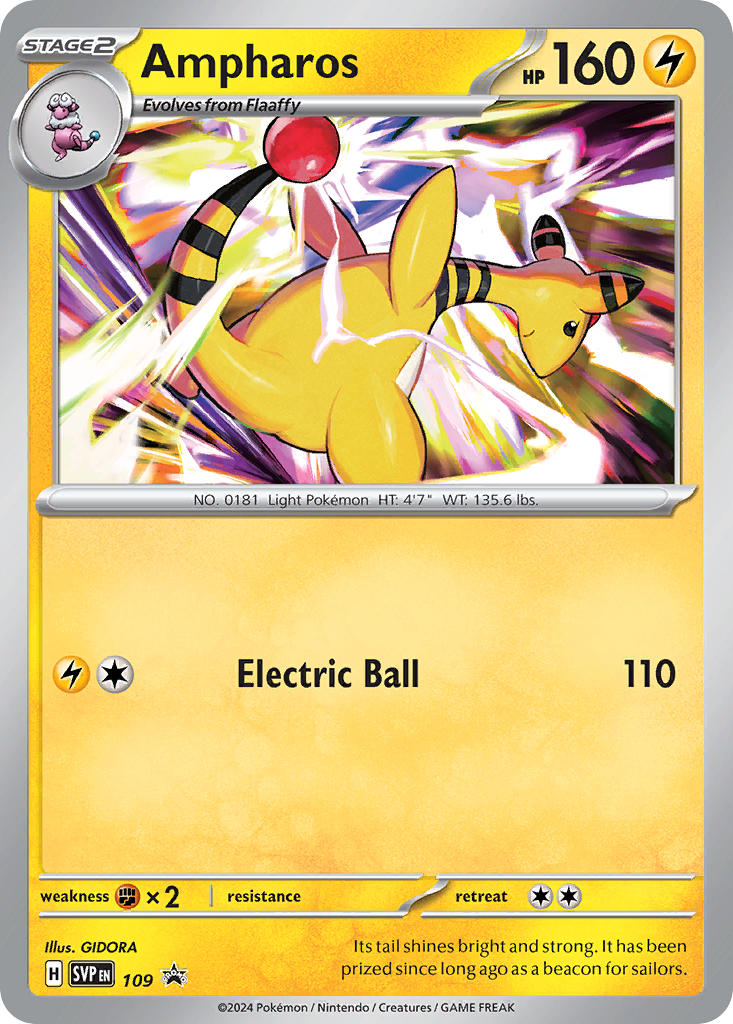 (109) Pokemon TCG SV Black Star Promos Single: Ampharos Promo