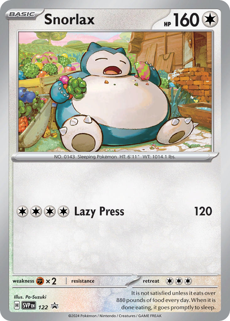 (122) Pokemon TCG SV Black Star Promos Single: Snorlax Promo