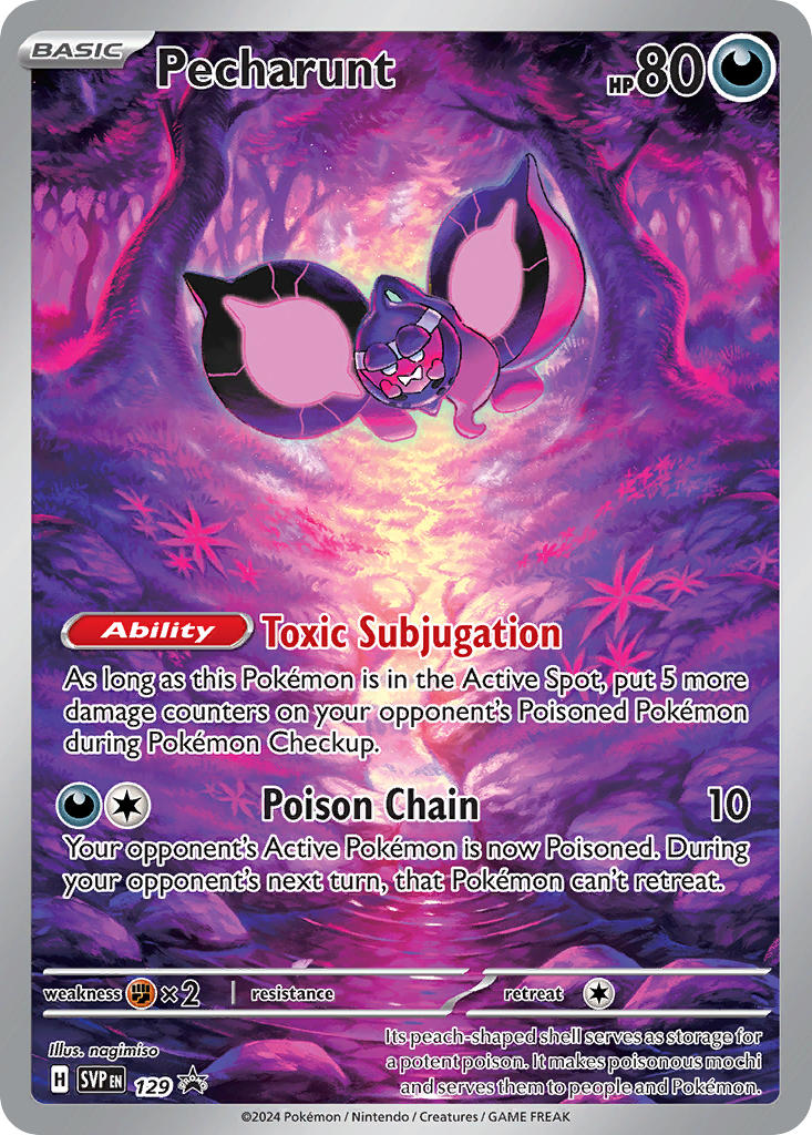 129) Pokemon TCG SV Black Star Promos Single: Pecharunt Promo Puca Puca Games 129) Pokemon TCG SV Black Star Promos Single: Pecharunt Promo Puca Puca Games