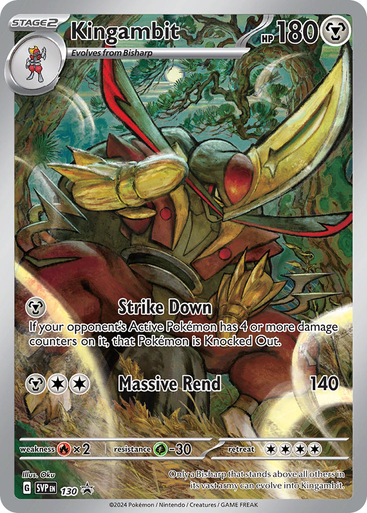 (130) Pokemon TCG SV Black Star Promos Single: Kingambit Promo