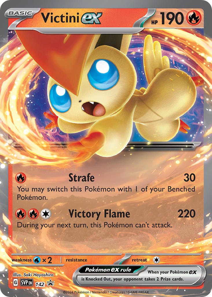 (142) Pokemon TCG SV Black Star Promos Single: Victini ex Promo