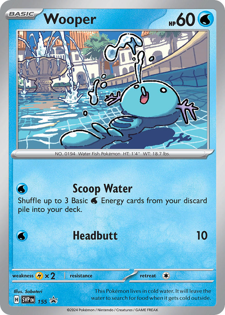 (155) Pokemon TCG SV Black Star Promos Single: Wooper Promo