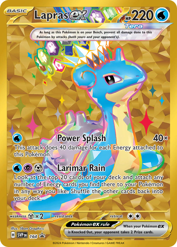 (164) Pokemon TCG SV Black Star Promos Single: Lapras ex Promo