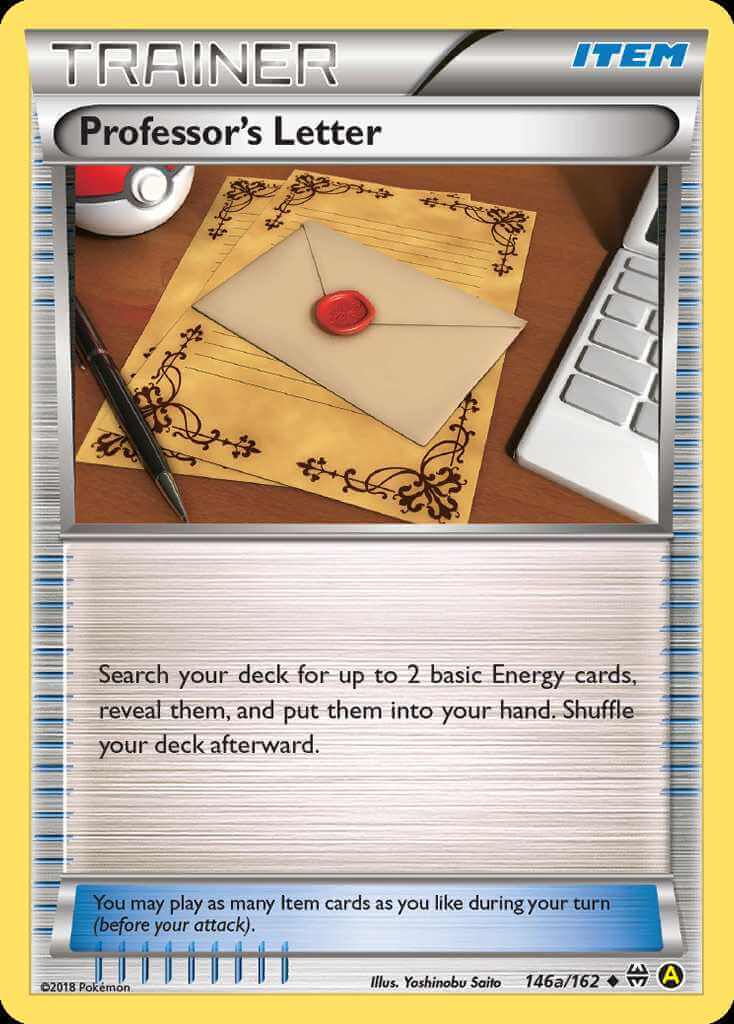 (146a/162) Pokemon TCG BREAKthrough Single: Professor's Letter Promo