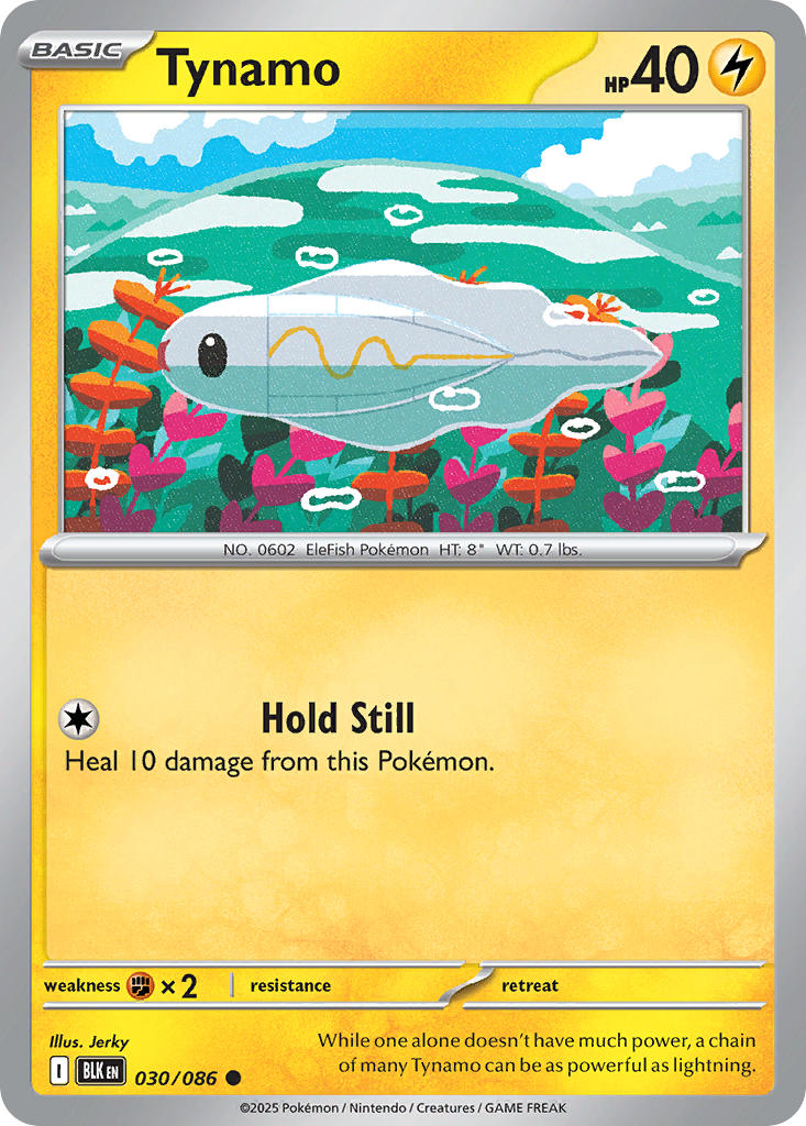 (030/086) Pokemon TCG Black Bolt Single: Tynamo Common